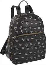 Mini mochila de ouro metálico e preto