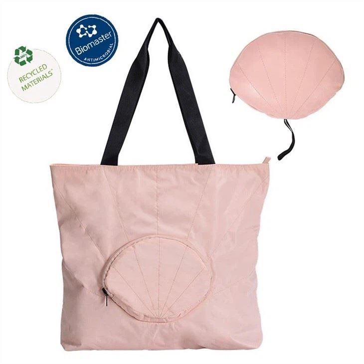 Antibacterial RPET Recycled Foldable Shopping Groceries Tote Bag