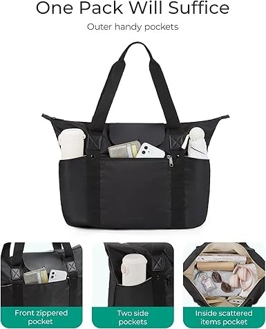 Foldable Tote Bag With Compartments